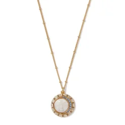 The Met Store Necklaces*Celestial Symbols Carved Mother-of-Pearl Pendant Necklace