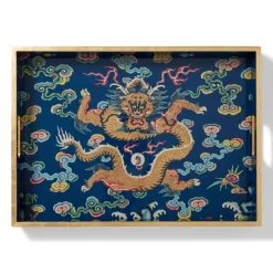 The Met Store Tableware|Decorative Accents*Chinese Dragon Rank Badge Lacquer Tray