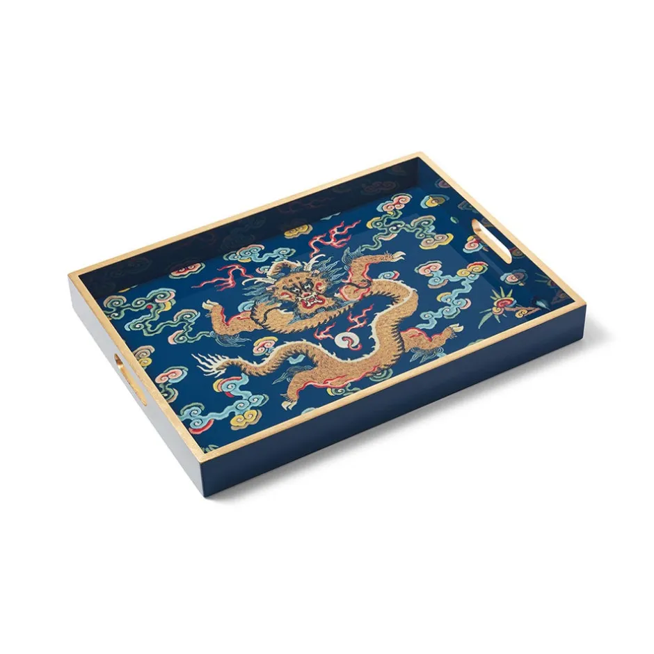 The Met Store Tableware|Decorative Accents*Chinese Dragon Rank Badge Lacquer Tray