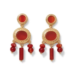 The Met Store Earrings*Classical Carnelian Chandelier Earrings