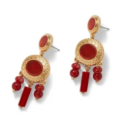 The Met Store Earrings*Classical Carnelian Chandelier Earrings