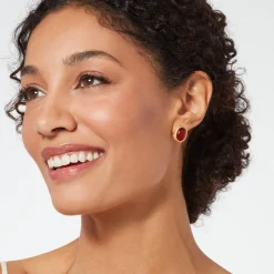 The Met Store Earrings*Classical Carnelian Stud Earrings