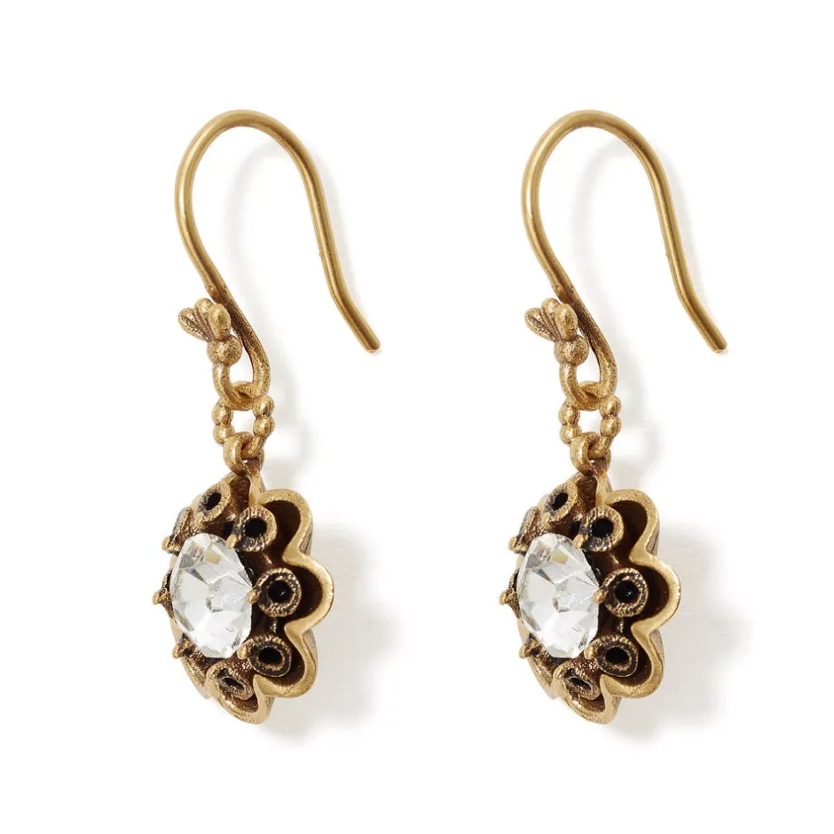 The Met Store Earrings*Crystal Rosette Drop Earrings
