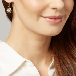 The Met Store Earrings*Crystal Rosette Drop Earrings