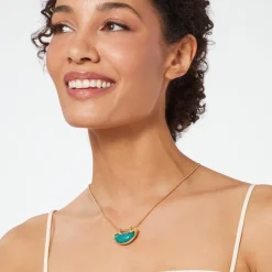 The Met Store Necklaces*Cypriot Jade Crescent Pendant Necklace