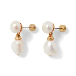 The Met Store Earrings*Cypriot Twist Pearl Double-Drop Earrings