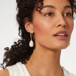 The Met Store Earrings*Cypriot Twist Pearl Drop Earrings