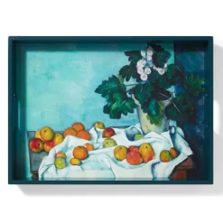The Met Store Tableware|Decorative Accents*Cézanne Apples and Primroses Rectangular Lacquer Tray