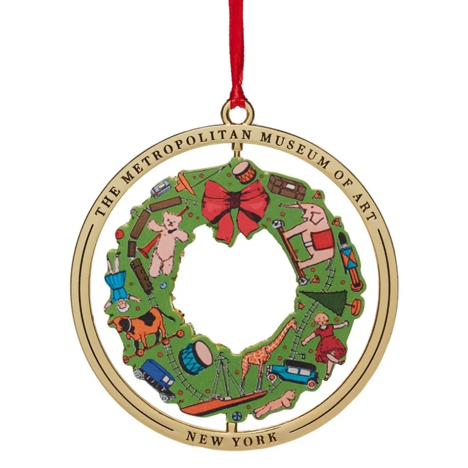 The Met Store Ornaments*December Wreath Spinning Ornament