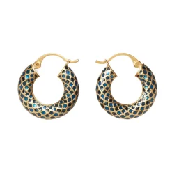 The Met Store Earrings*Egyptian Feather Hoop Earrings