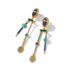 The Met Store Earrings*Egyptian Heart Scarab Chandelier Earrings