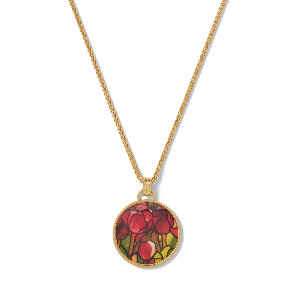 The Met Store Necklaces*Favrile Tulip Enamel Pendant Necklace