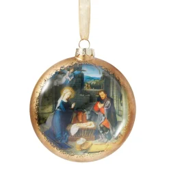 The Met Store Ornaments*Gerard David Nativity Scene Glass Disc Ornament