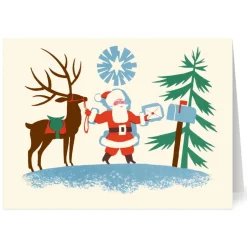 The Met Store Holiday Cards*Gordon: Santa at Mailbox Holiday Cards