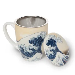The Met Store Tableware*Hokusai Great Wave Covered Mug with Tea Infuser
