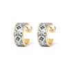 The Met Store Earrings*Iznik Cintamani Enamel Hoop Earrings