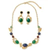 The Met Store Jewelry Sets*Japanese Imari Collar Necklace and Linear Drop Earrings Set