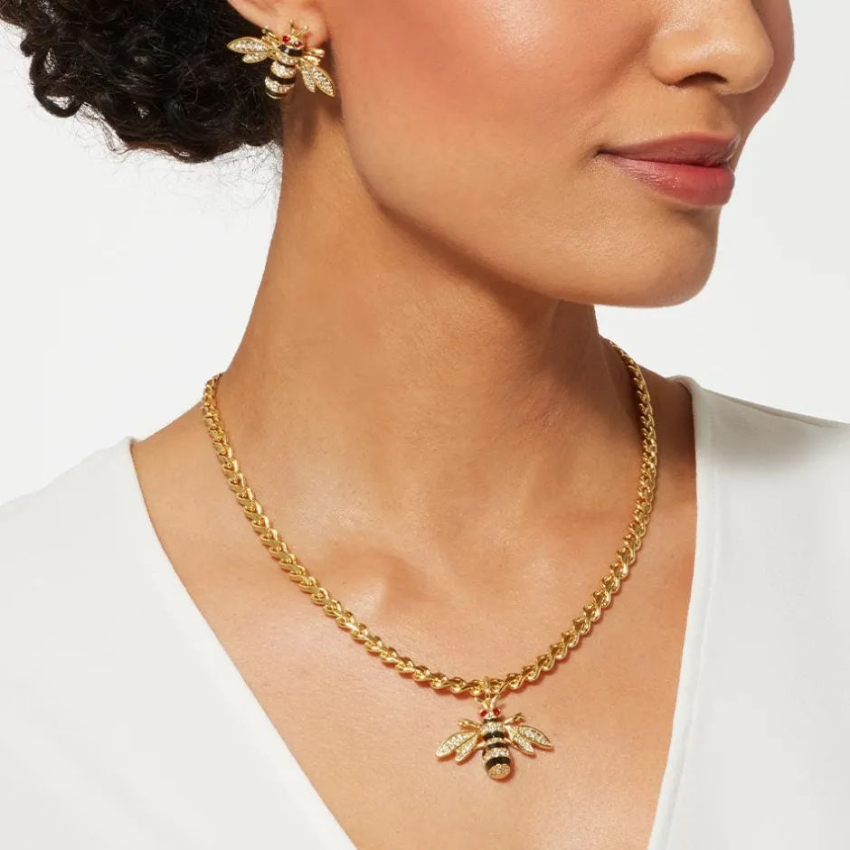 The Met Store Necklaces*Jeweled Bee Pendant Necklace