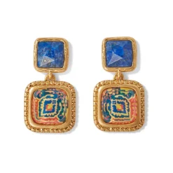 The Met Store Earrings*Kashan Carpet Square Drop Earrings