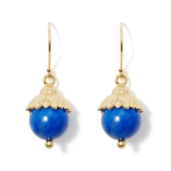 The Met Store Earrings*Lotus Bead Drop Earrings