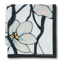 The Met Store Scarves & Wraps*Louis C. Tiffany White Magnolia Oblong Silk Scarf
