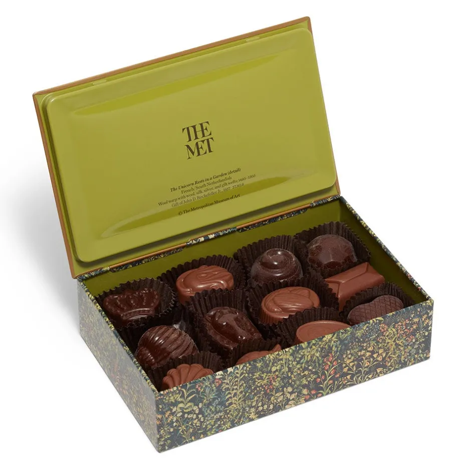 The Met Store Tableware*Louis Sherry Unicorn in a Garden 12-Piece Chocolate Tin