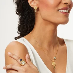 The Met Store Rings*Mediterranean Coin and Stone Ring