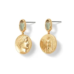 The Met Store Earrings*Mediterranean Coin Drop Earrings