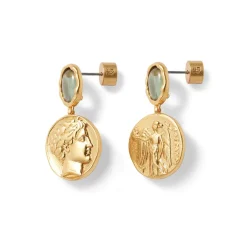 The Met Store Earrings*Mediterranean Coin Drop Earrings