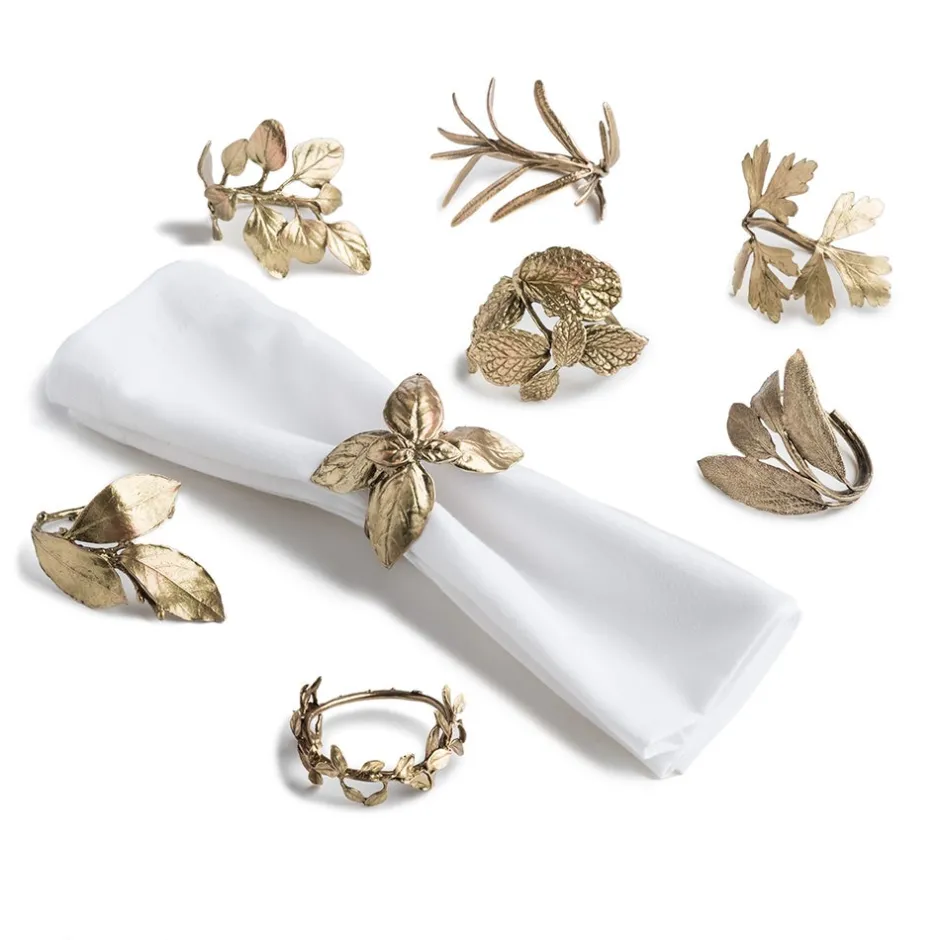 The Met Store Tableware*Mixed Herb Napkin Ring Set