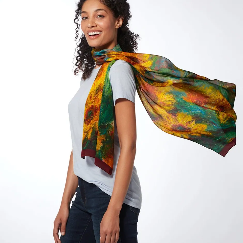 The Met Store Scarves & Wraps*Monet Sunflowers Oblong Silk Scarf
