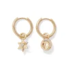The Met Store Earrings*Moon and Star Hoop Earrings