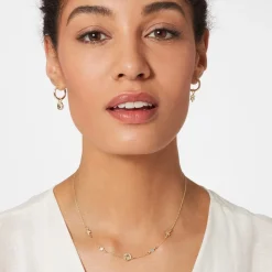 The Met Store Earrings*Moon and Star Hoop Earrings