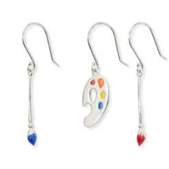 The Met Store Earrings*Paintbrush and Palette Drop Earrings