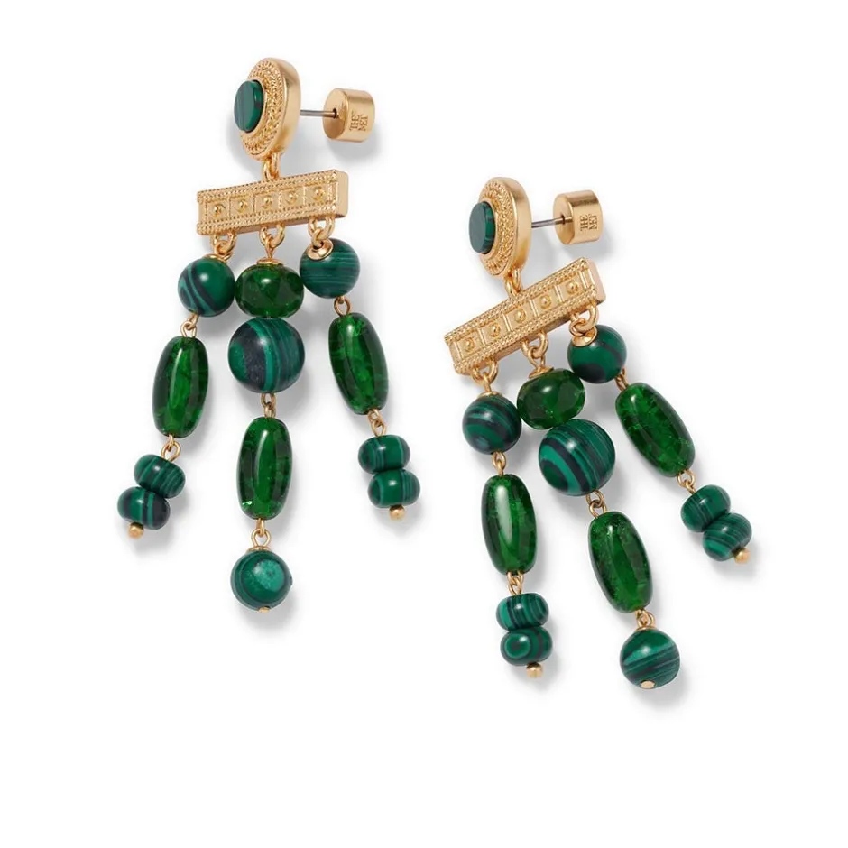 The Met Store Earrings*Roman Malachite Chandelier Earrings