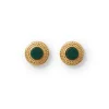 The Met Store Earrings*Roman Malachite Stud Earrings