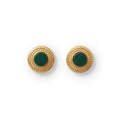 The Met Store Earrings*Roman Malachite Stud Earrings