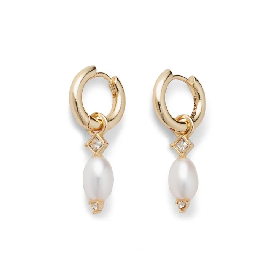 The Met Store Earrings*Royal Tudor Small Hoop Earrings with Pearls