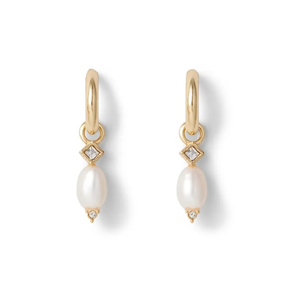 The Met Store Earrings*Royal Tudor Small Hoop Earrings with Pearls