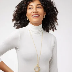 The Met Store Jewelry Sets*Spanish Day and Night Magnifier Pendant Necklace and Moon Drop Earrings Set