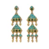 The Met Store Earrings*Tibetan Mandala Fringe Drop Earrings