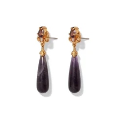 The Met Store Earrings*Turkish Amethyst Drop Earrings
