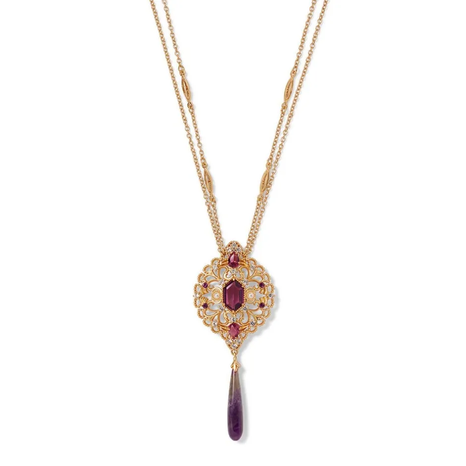 The Met Store Necklaces*Turkish Amethyst Long Pendant Necklace