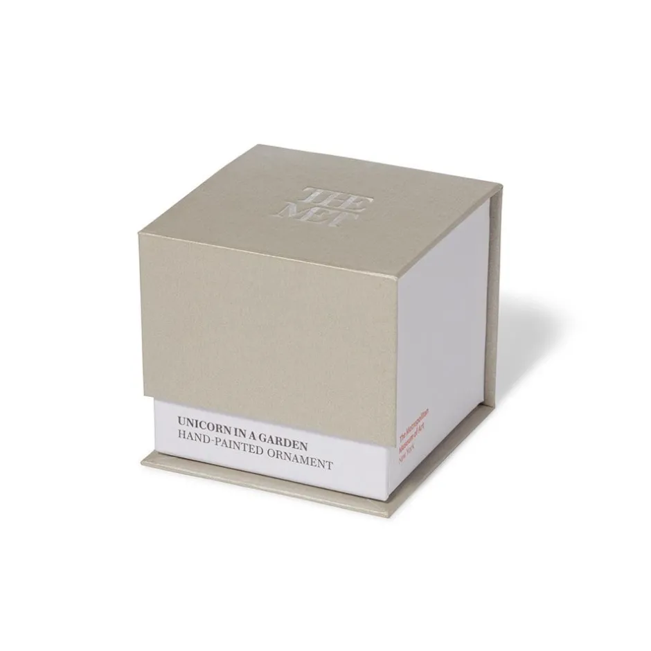 The Met Store Ornaments*Unicorn in a Garden Hand-Painted Glass Ornament