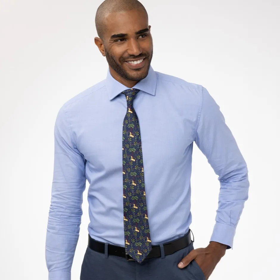 The Met Store Small Accessories*Unicorn in a Garden Silk Necktie