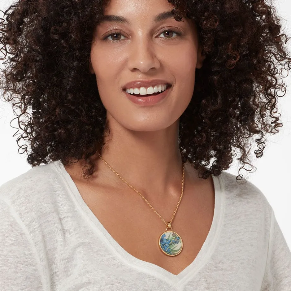The Met Store Necklaces*Van Gogh Irises Enamel Pendant Necklace