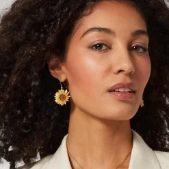 The Met Store Earrings*Van Gogh Sunflower Drop Earrings