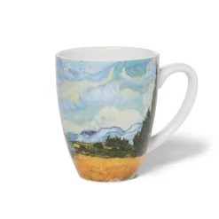 The Met Store Tableware*Van Gogh Wheat Field with Cypresses Covered Mug with Tea Infuser
