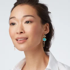 The Met Store Earrings*Wedjat Eye Scarab Drop Earrings