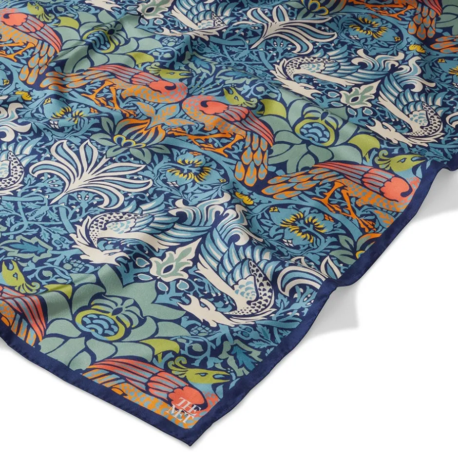 The Met Store Scarves & Wraps*William Morris Peacock and Dragon Square Silk Scarf